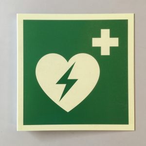 Schild AED